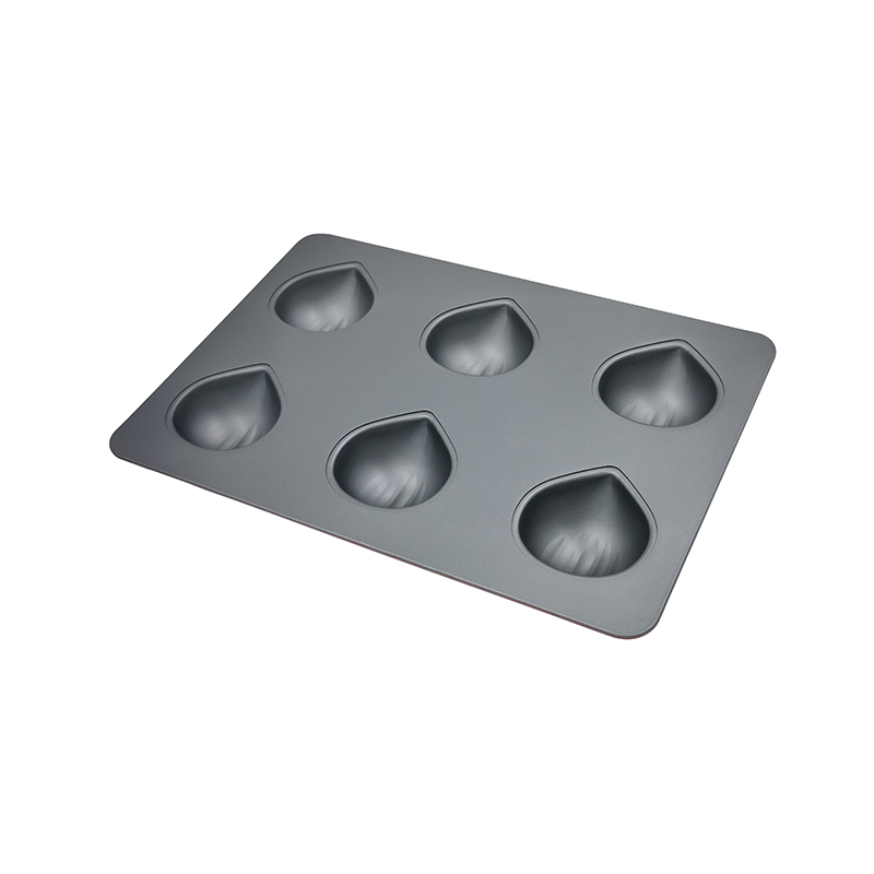 Molde para muffins antiadherente con forma de castaña de 6 TAZA