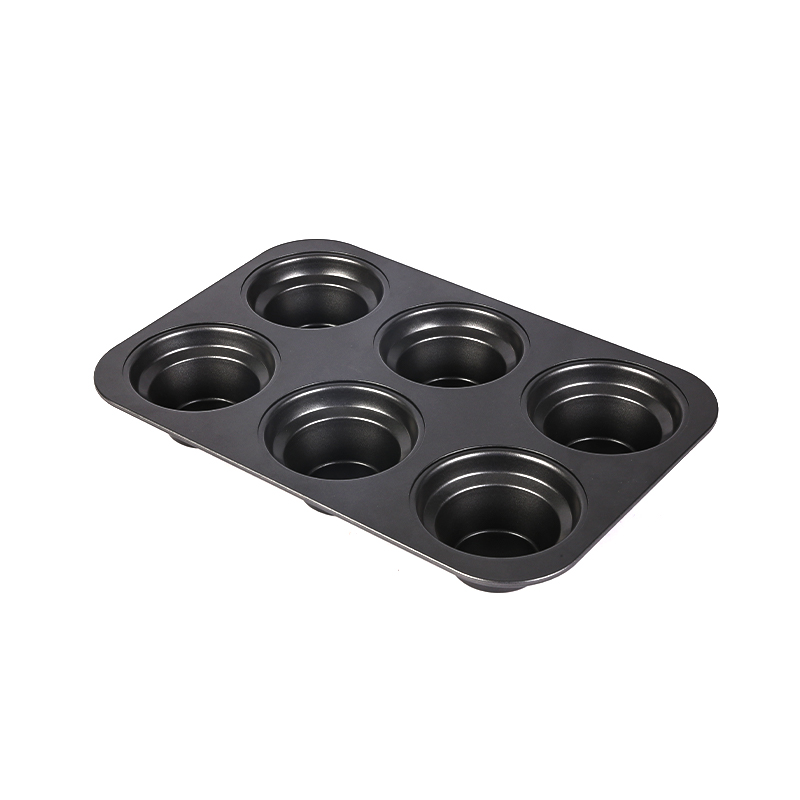 Molde para muffins de acero al carbono fácil de limpiar de 6 TAZA