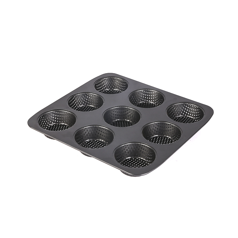 Molde para hornear muffins cuadrado de acero al carbono de 9 TAZA