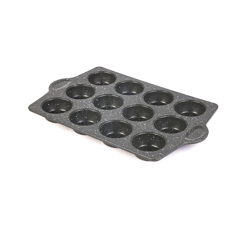 Molde para muffins antiadherente de acero al carbono para el hogar de 12 tazas