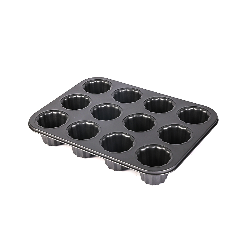 Molde para magdalenas para hornear muffins y caneles antiadherente de 12 cavidades para hornear en horno